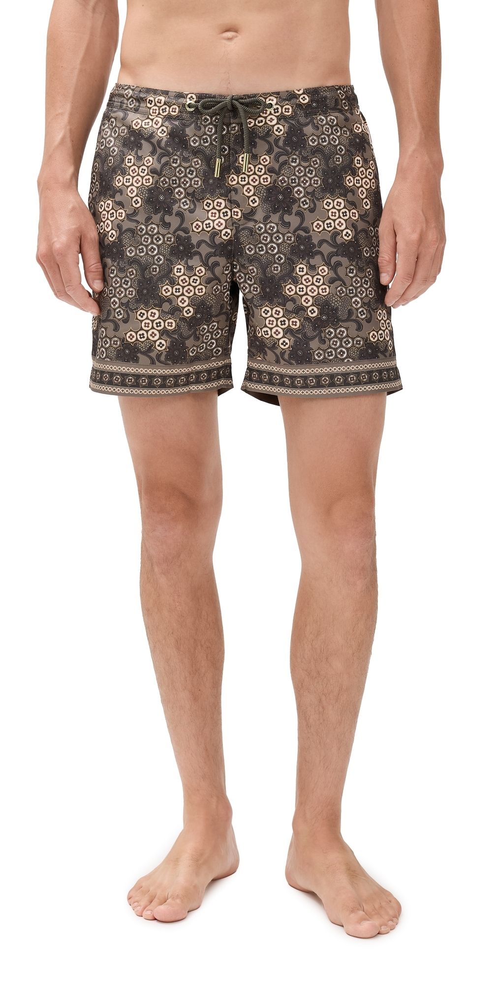 Orlebar Brown Bulldog Drawcord Paisley Bloom 6 Shorts Bronze 33