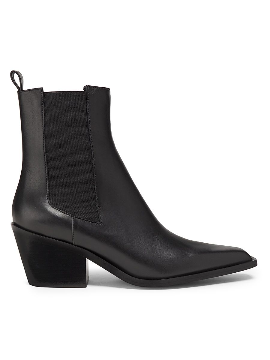 Women's Leo Leather Boots - Black - Size 11