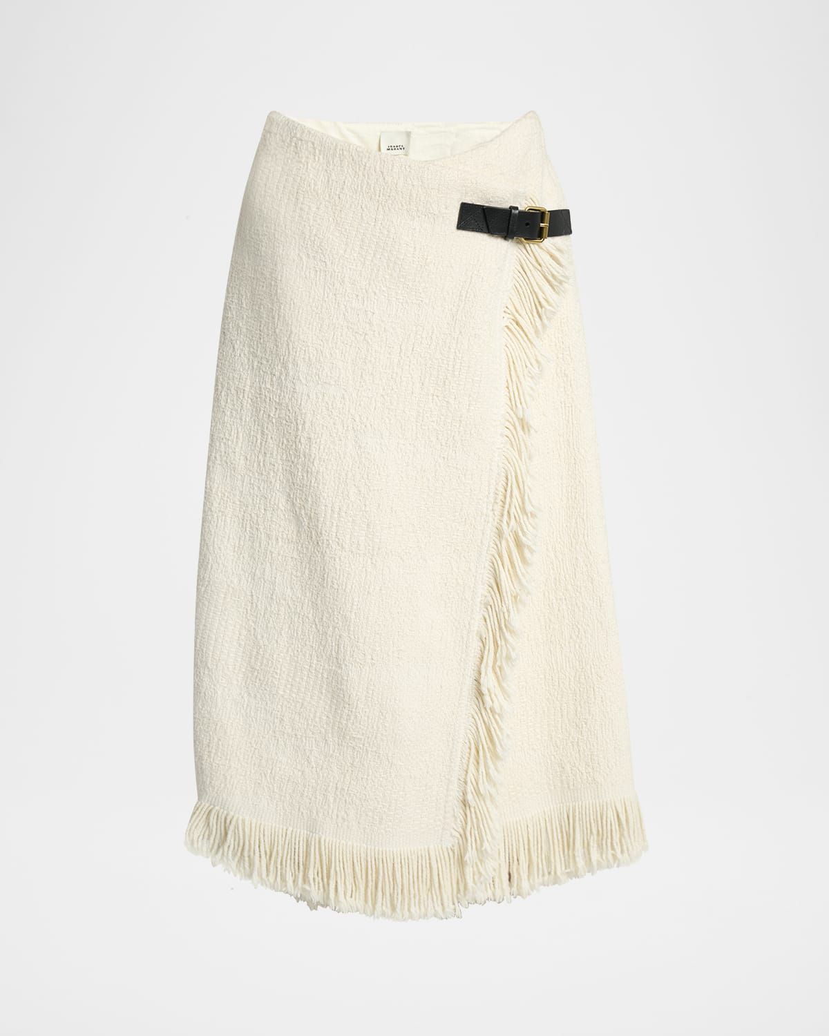 Galla Woven Fringe-Trim Skirt