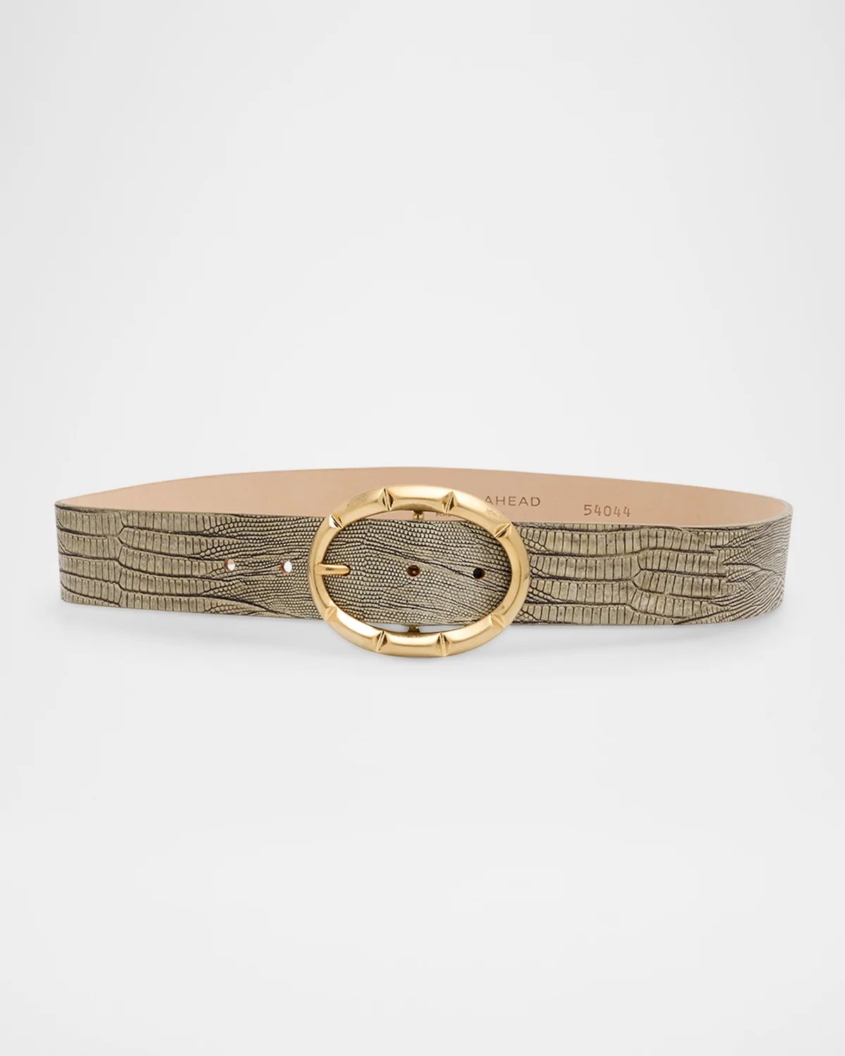Orla Croc-Embossed Leather Belt