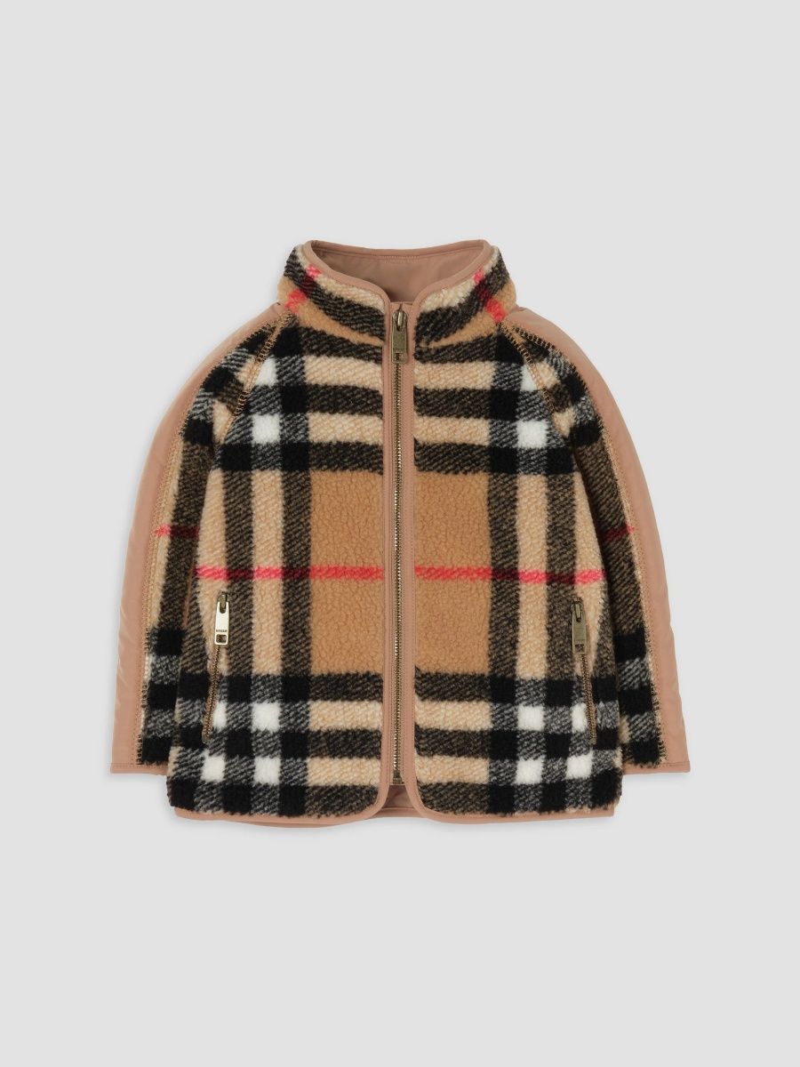 Burberry Boy's Baby Boy's & Little Boy's Check Fleece Jacket - Beige - Size 12 Months