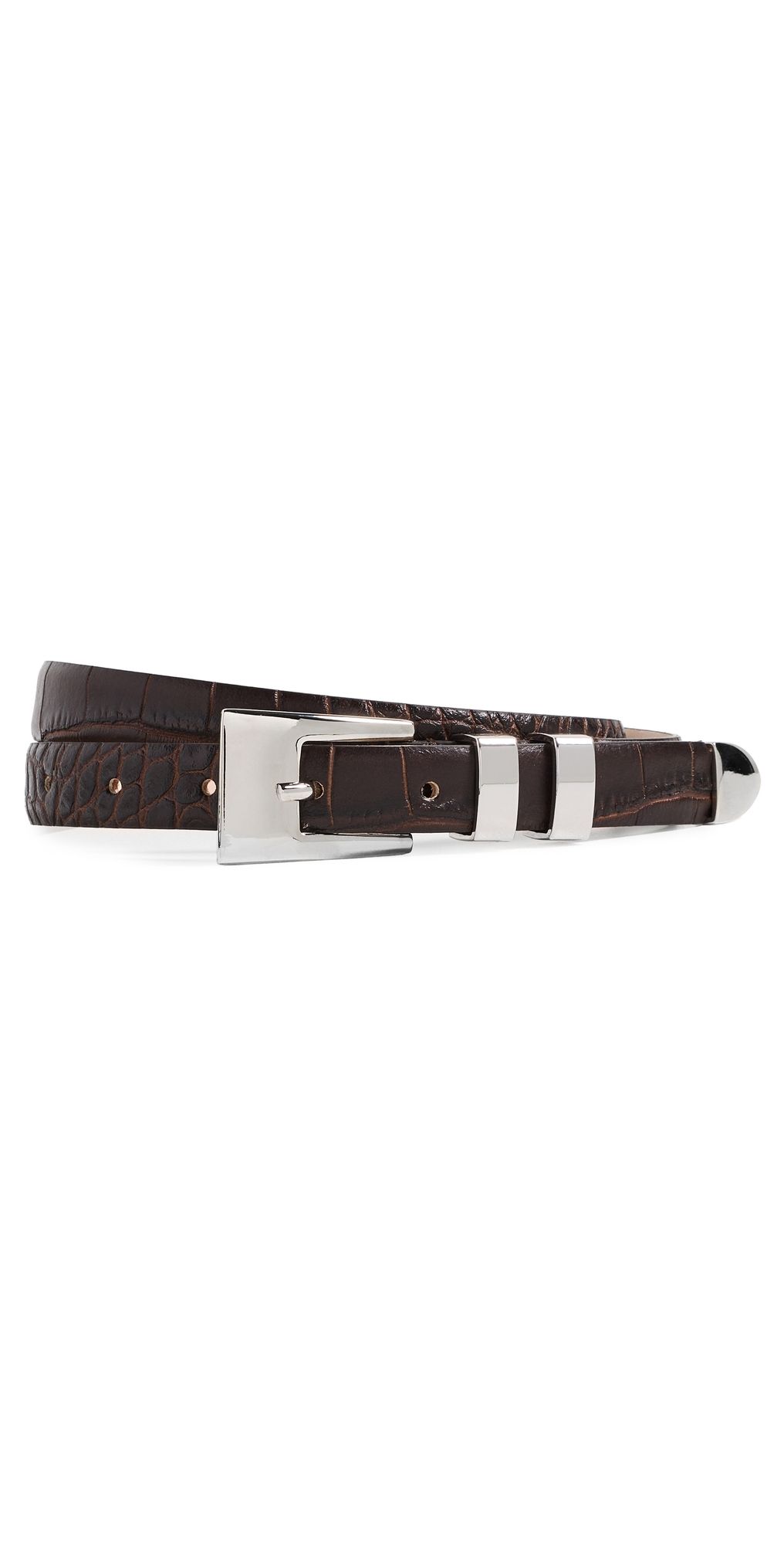 Aureum Sofia Belt Espresso Crocodile XXS