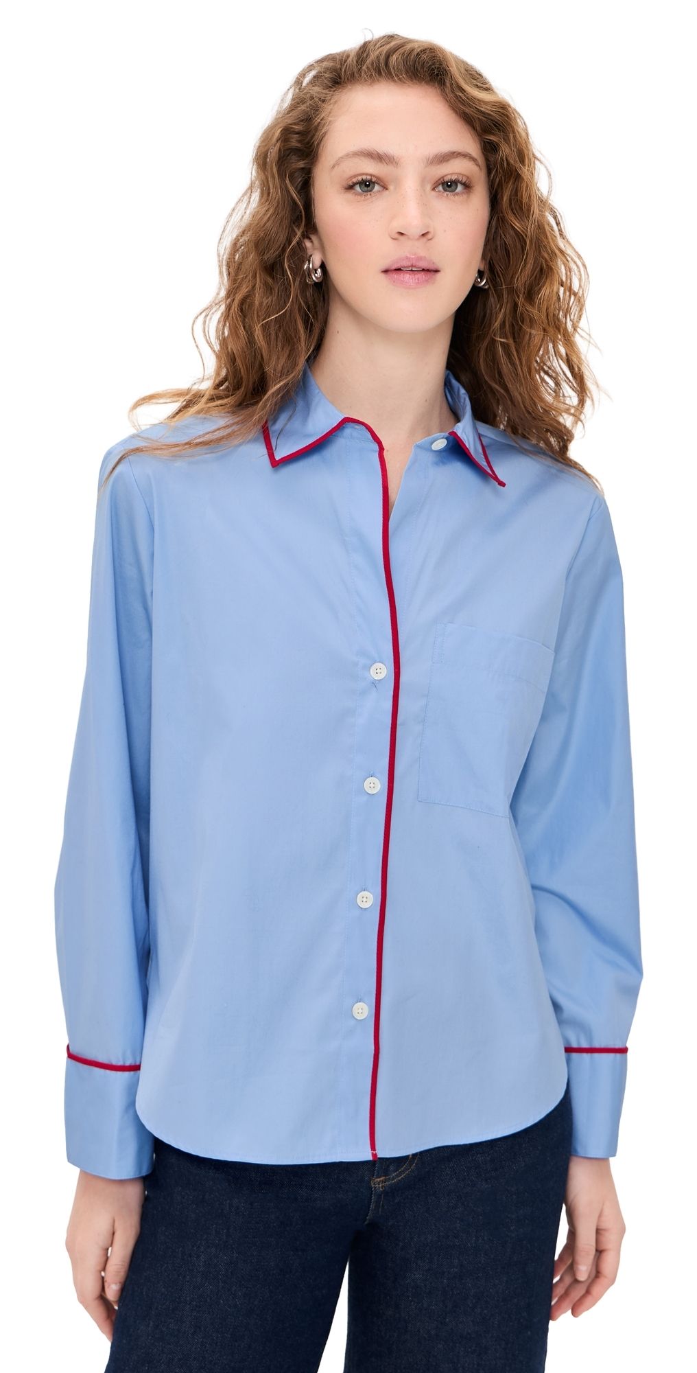 Madewell Easy Button-Up Shirt Tranquil Blue M
