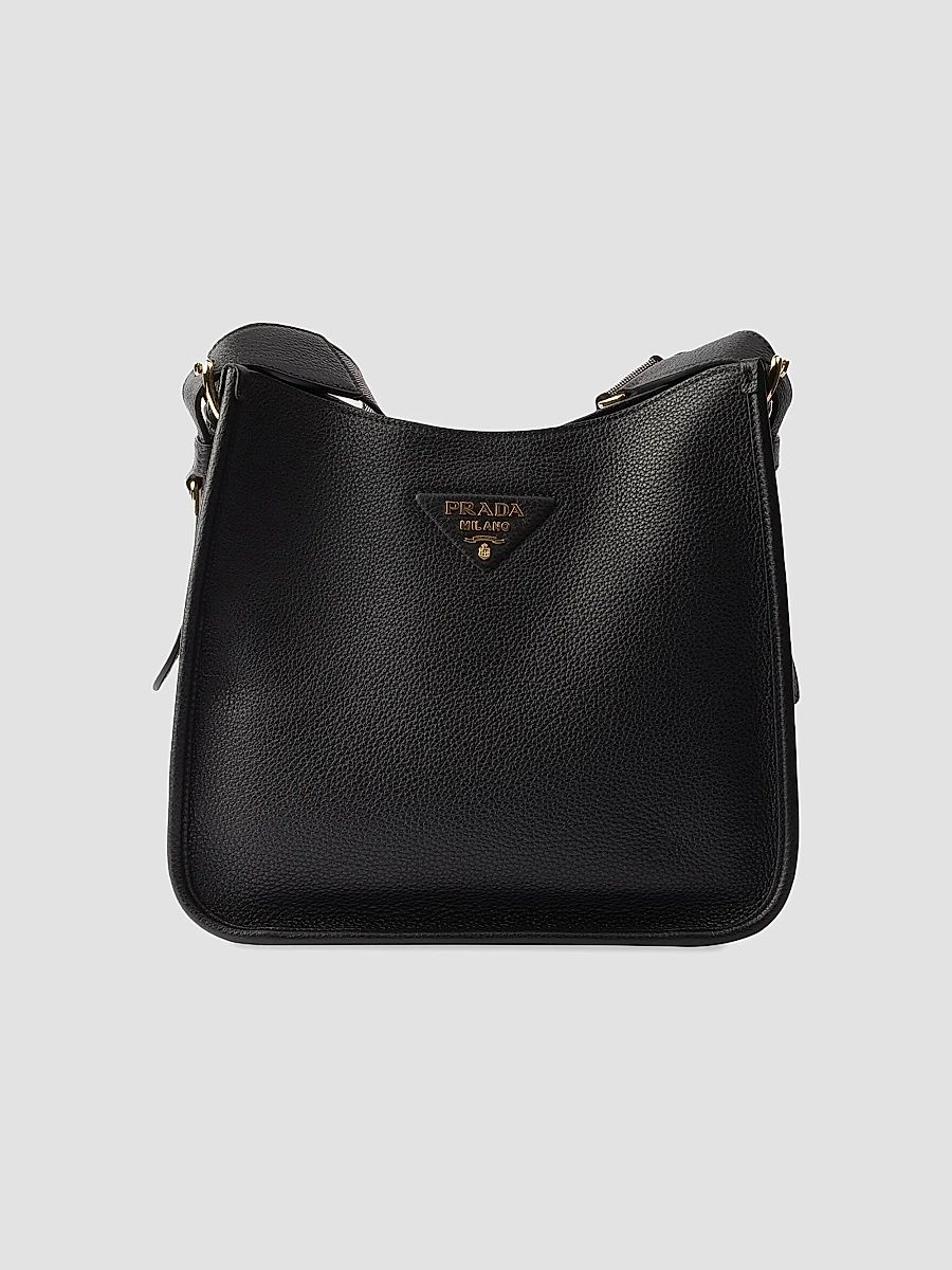 Prada Women's Medium Leather Shoulder Bag - Black