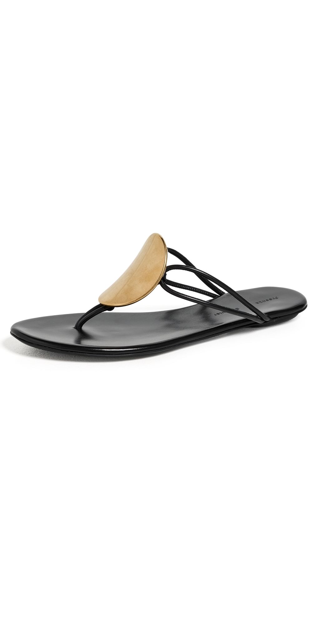 Proenza Schouler Uma Hardware Flat Sandals Black 39