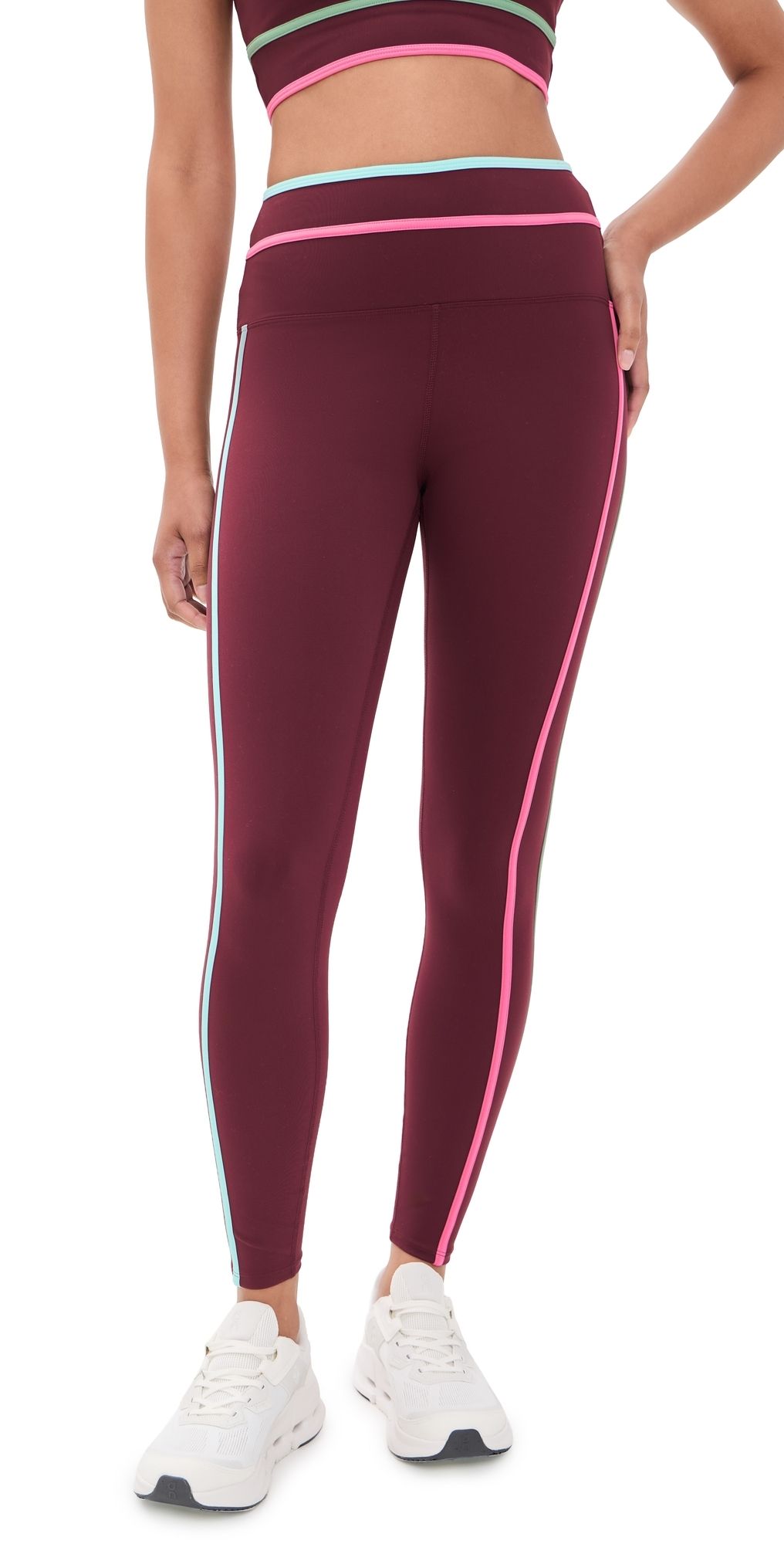 Beach Riot Solara Leggings RASPBERRY BLOOM COLORBLOCK XS