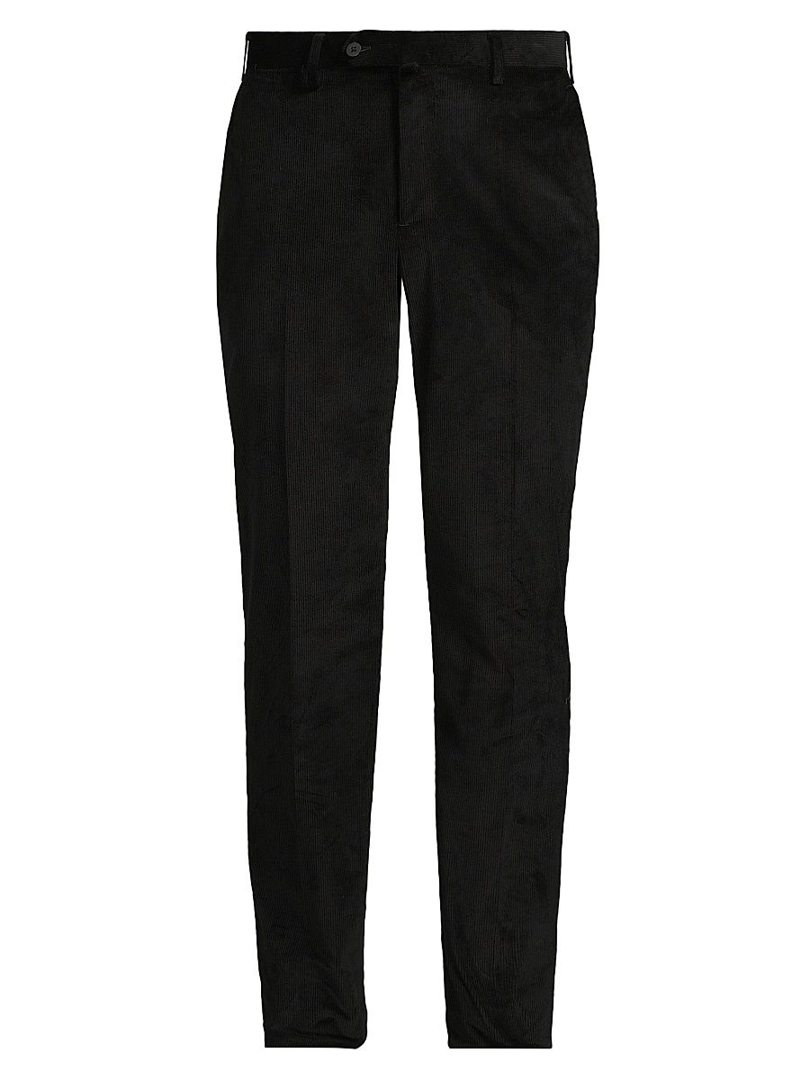 Men's Dynamic Comfort Cotton-Blend Corduroy Pants - Black - Size 40
