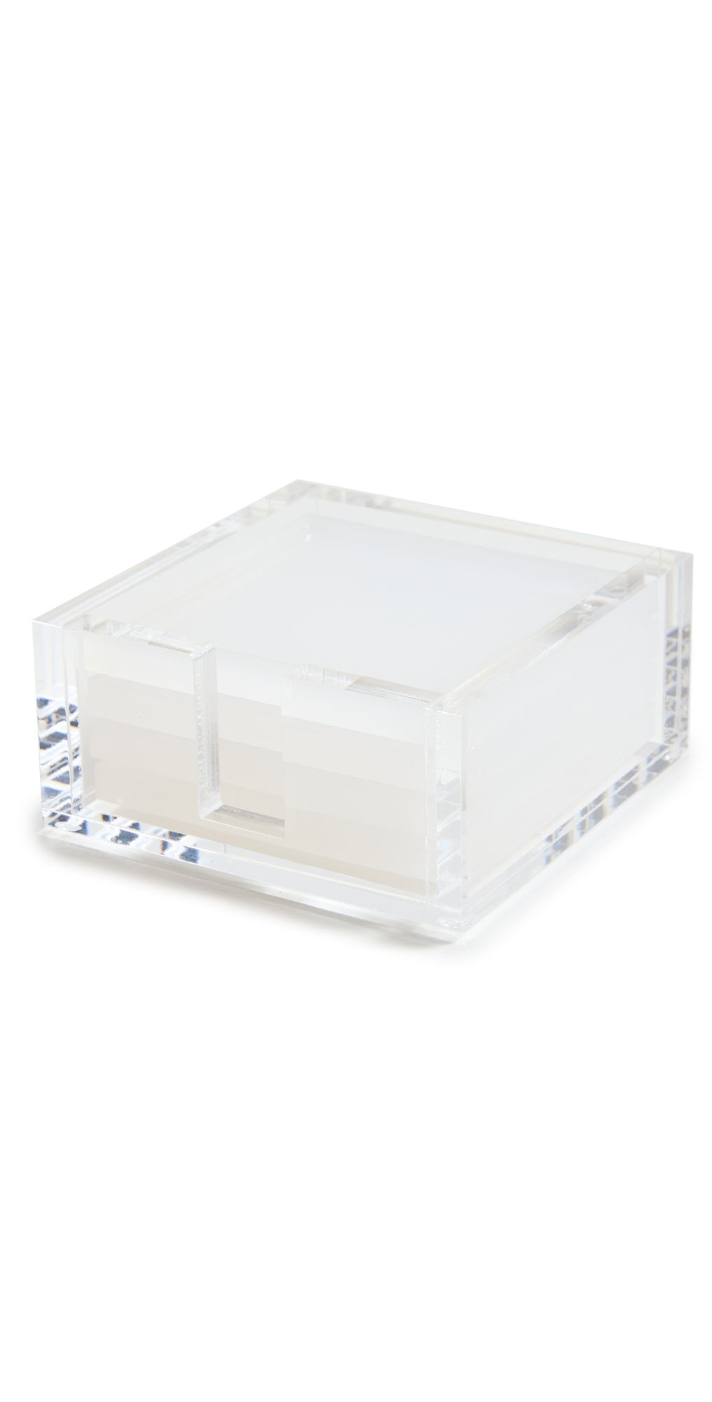 Tizo Design Lucite Coasters Set Clear/White One Size