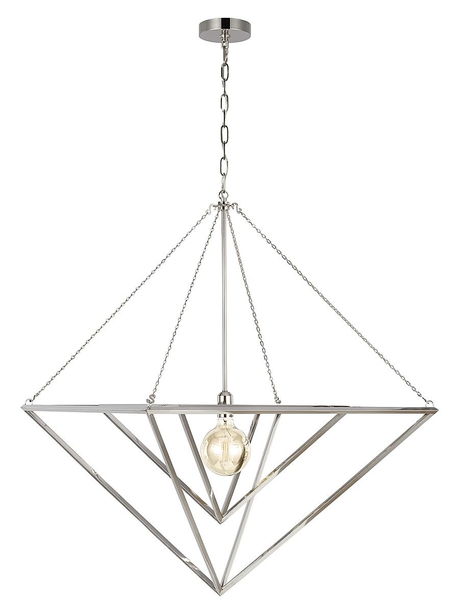 Visual Comfort Studio Pendant - Polished Nickel - Size Small