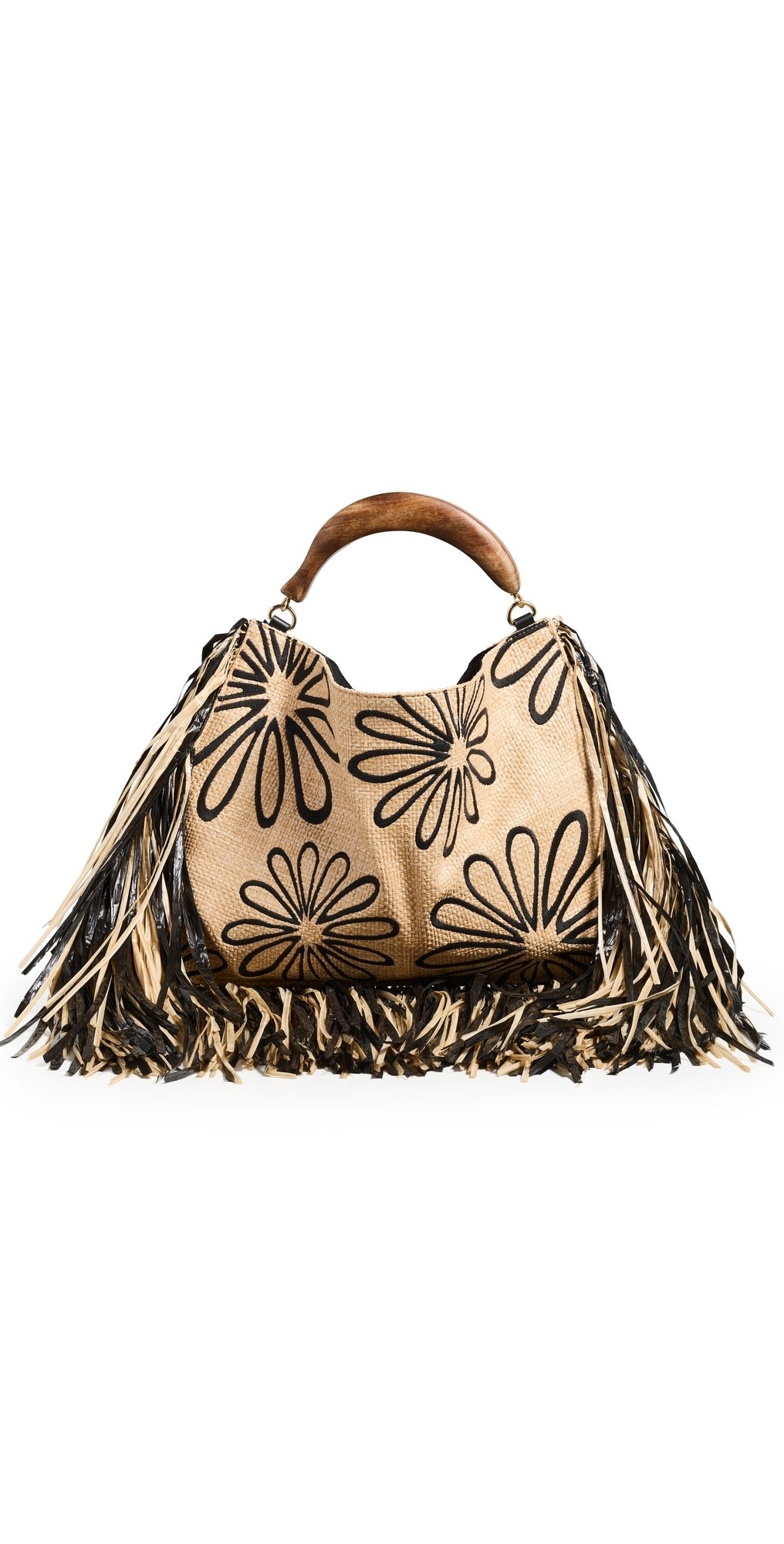 FARM Rio Fringed Raffia Mini Bag Melange L0160 One Size