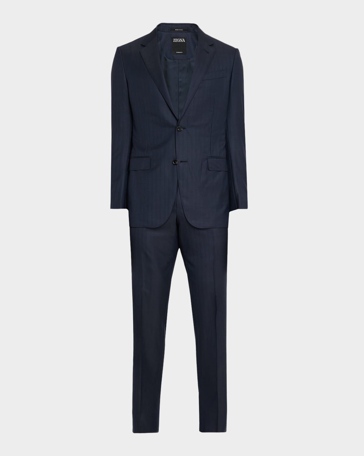 Men & apos;s Tonal Stripe Wool Two-Piece Suit