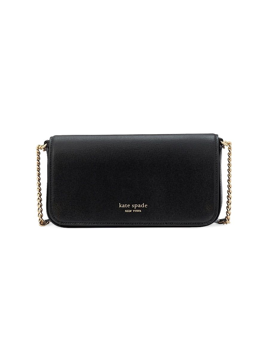 Women's Devin Leather Wallet-on-Chain Bag - Black
