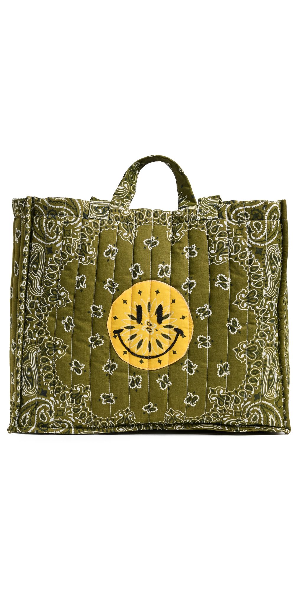 Call It By Your Name Happy Face Cotton Bandana Tote All Bronze One Size