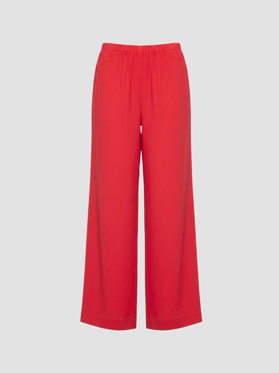 Cynthia Rowley Women's Tour Elasticized Wide-Leg Pants - Red - Size XS