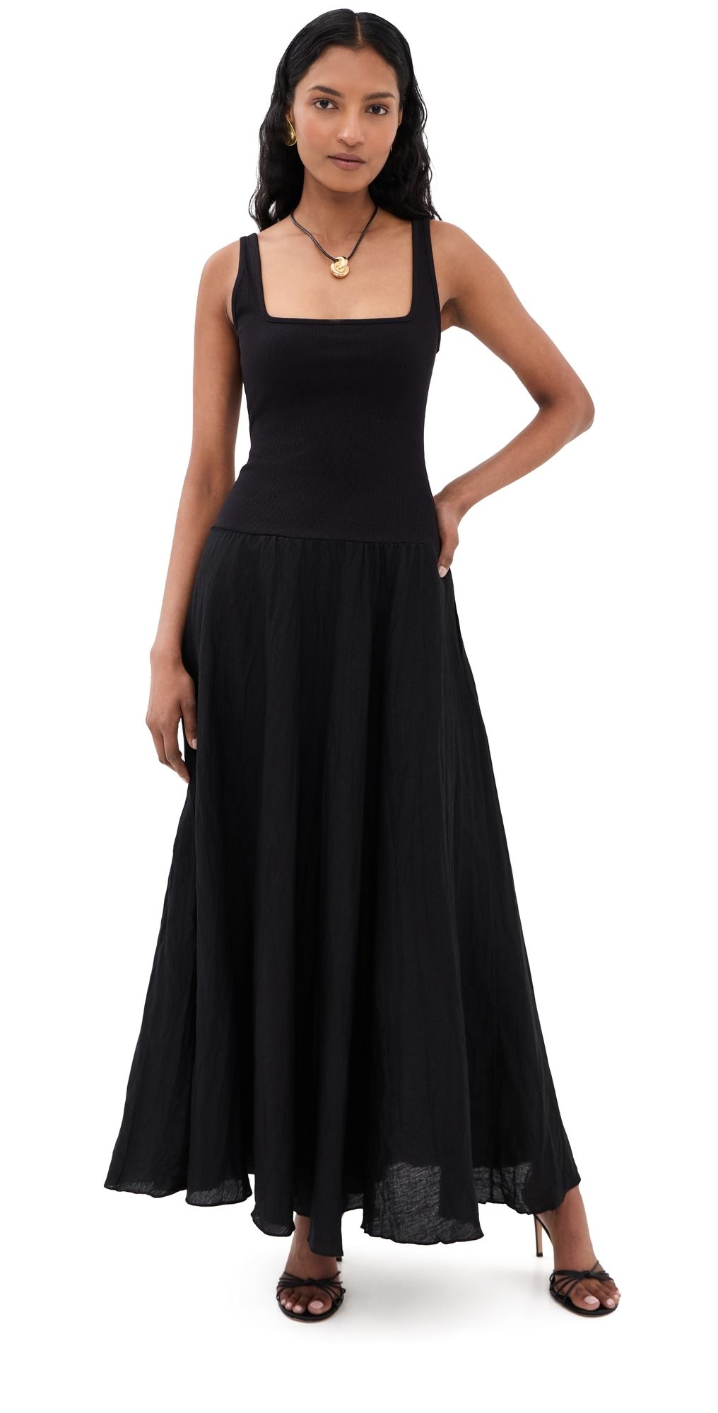 Johanna Ortiz Black Mariner Maxi Dress Black 6