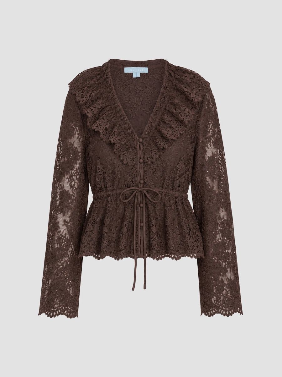 Hill House Home Women's The Zoya Top - Chocolate - Size Large