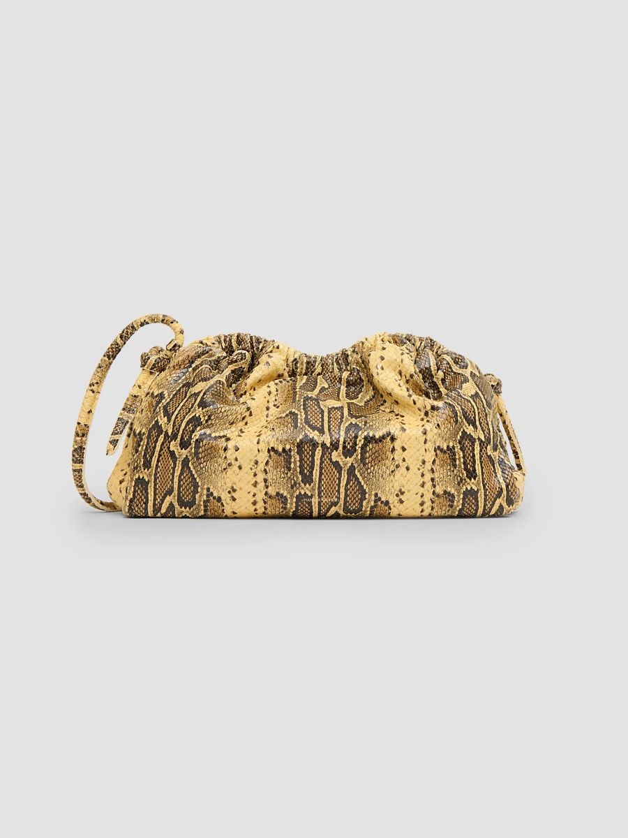 Mansur Gavriel Women's Oversized Cloud Printed Leather Clutch - Golden Roccia