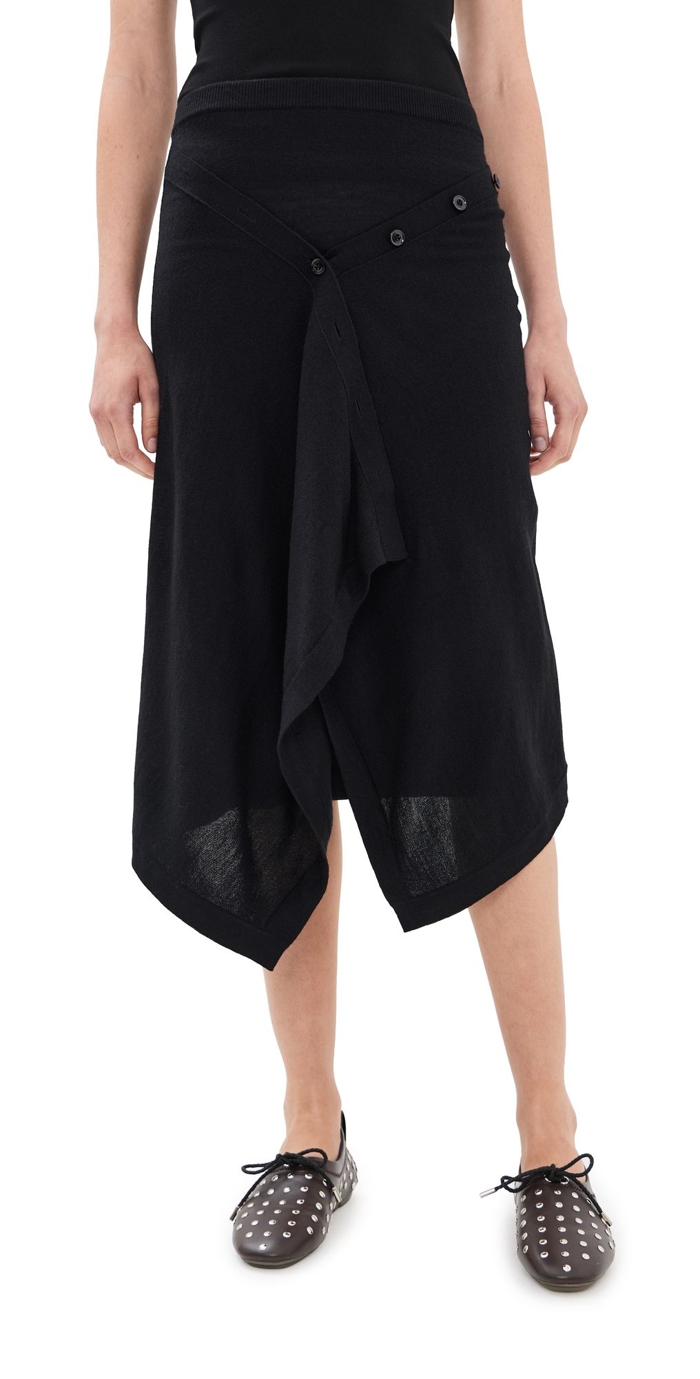 Lemaire Buttoned Skirt Black M