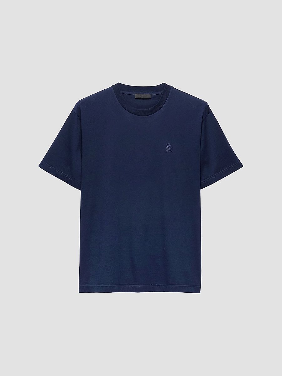 Prada Men's Cotton T-Shirt - Blue - Size XXL