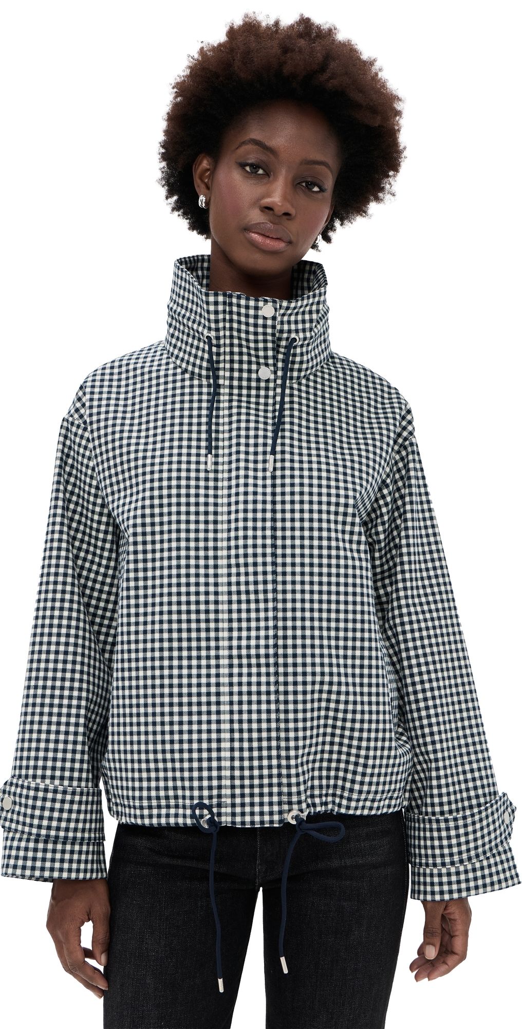 Barbour Barbour Bronwyn Check Showerproof Jacket Navy Gingham 12