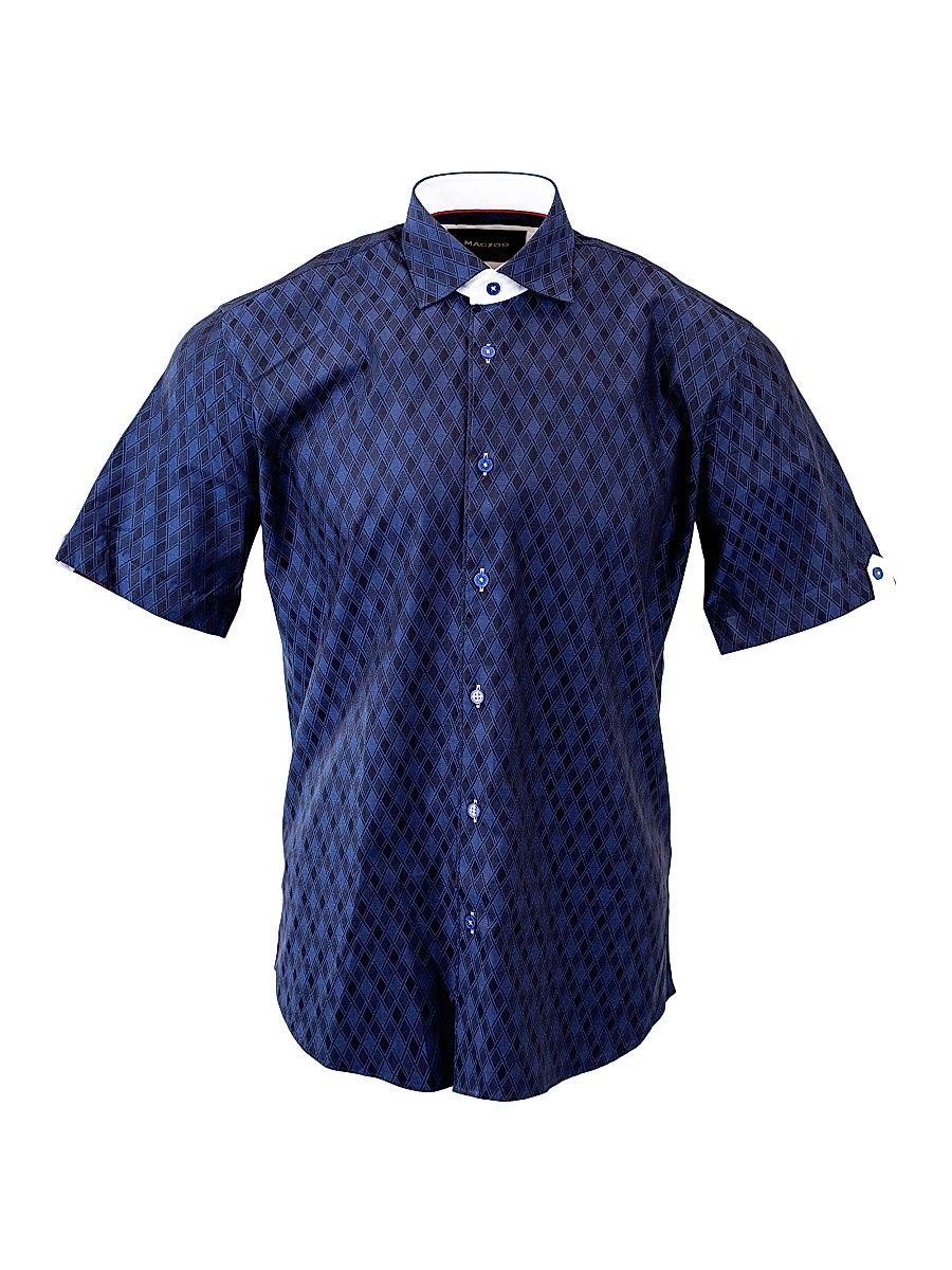 Men's Fresh Losange Shirt - Blue - Size Medium