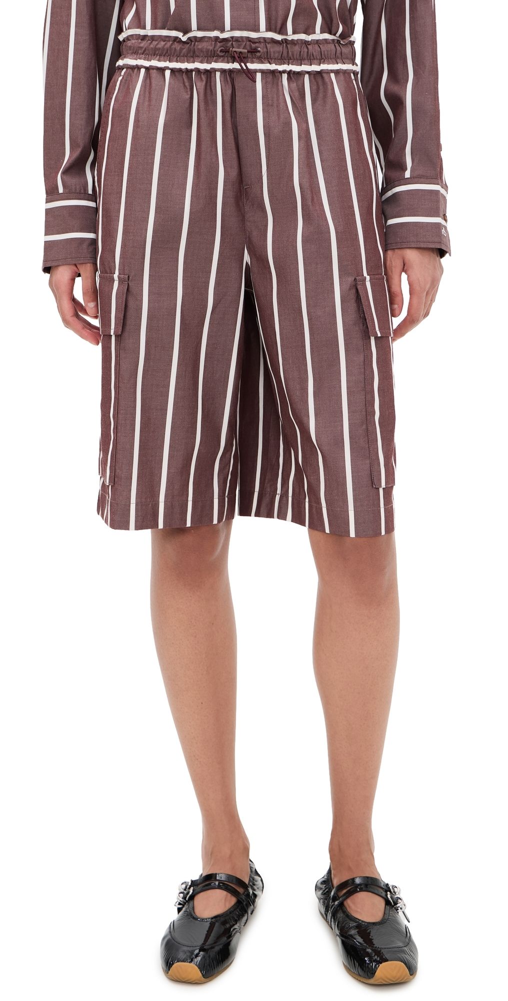 rag & bone Victoria Stripe Shorts Rswst L