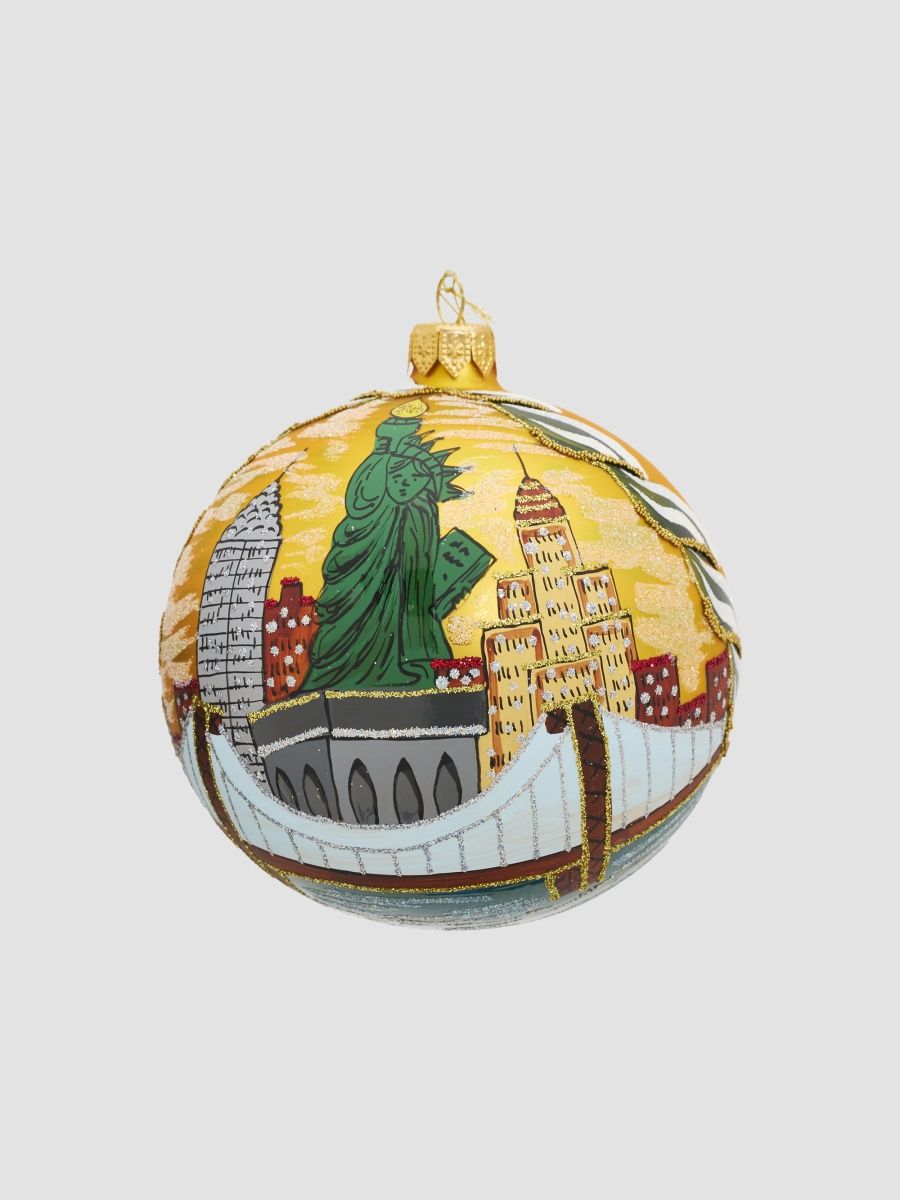 New York Glass Ornament