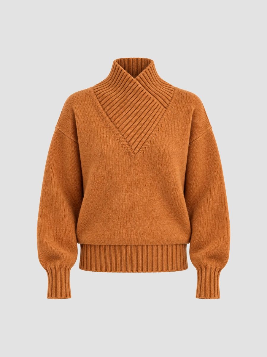 SEROYA Women's Trinity Asymmetric Sweater - Heritage Tan - Size XL