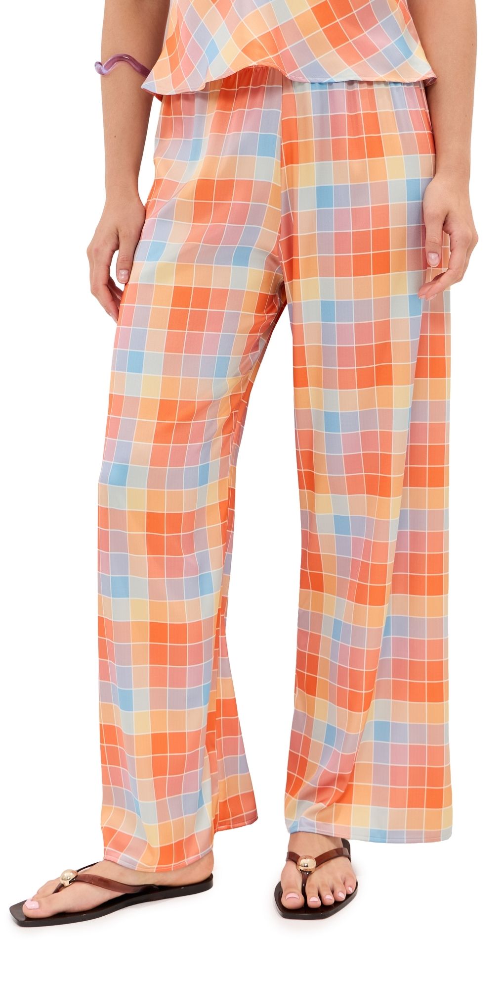 Madelynne Rose Pants Multi Plaid XL
