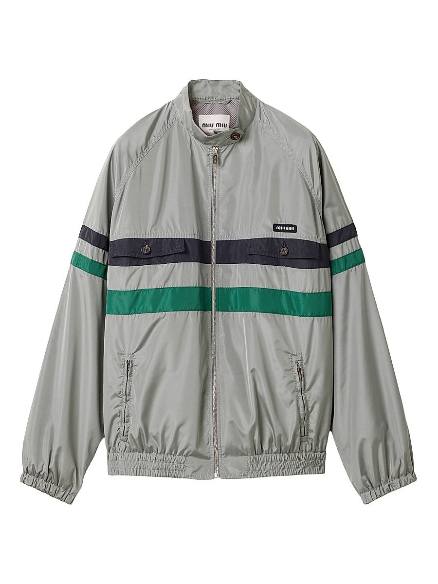 Women's Technical Silk Blouson Jacket - Grey - Size 6