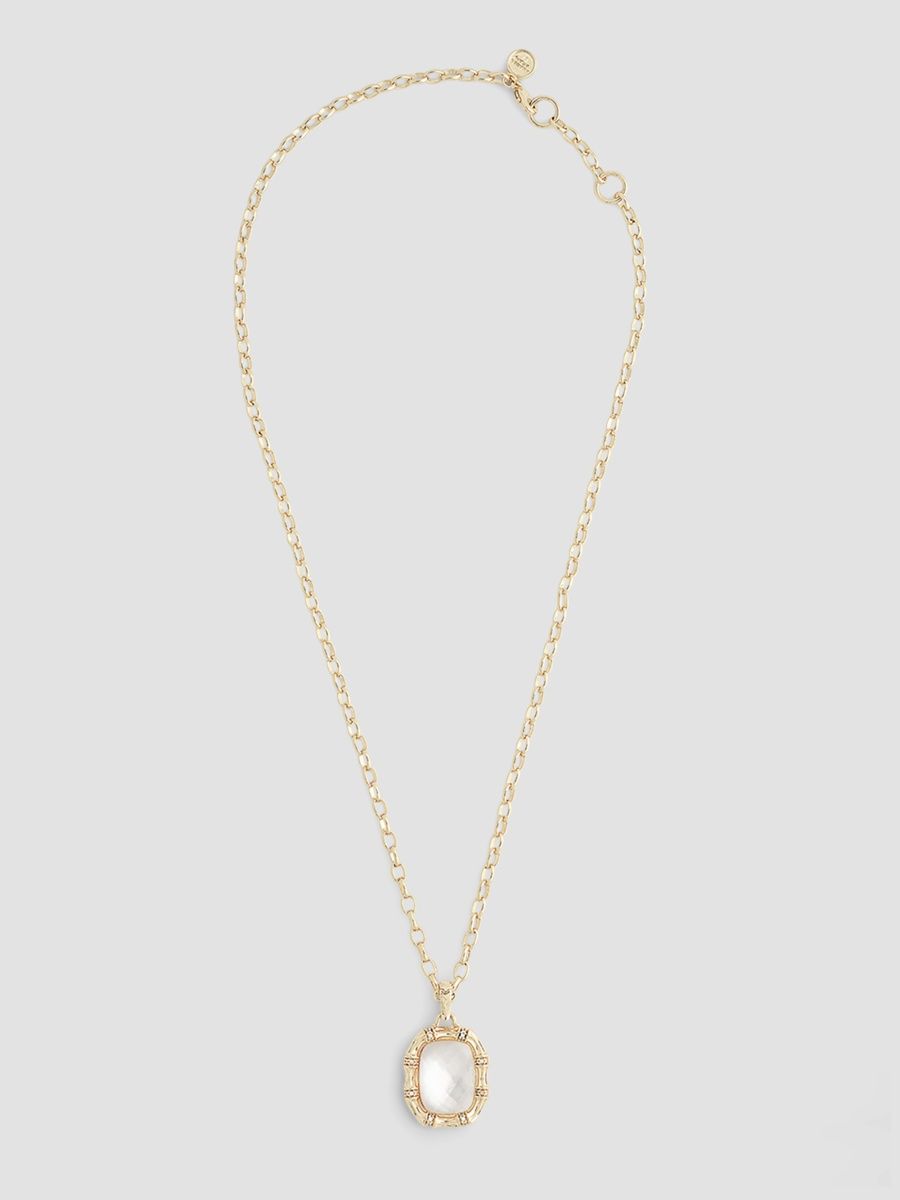 Anabel Aram Women's Bamboo 18K-Gold-Plated, Gemstone & Cubic Zirconia Pendant Necklace - Mother Of Pearl