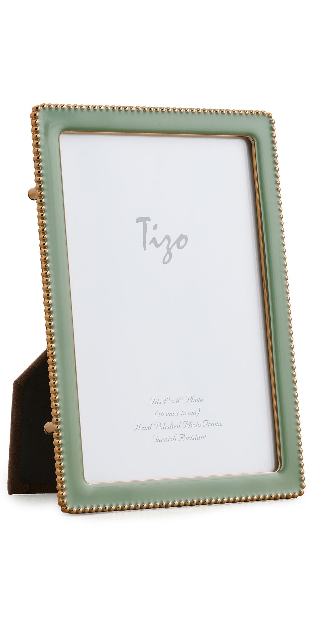 Tizo Design Beaded Enamel Frame 4x6 Green One Size