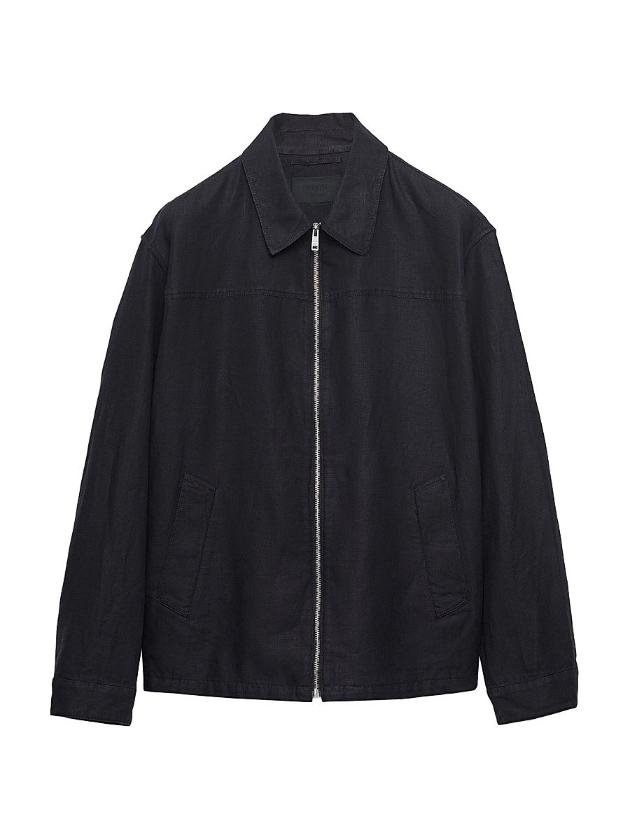 Men's Linen Jacket - Black - Size XL