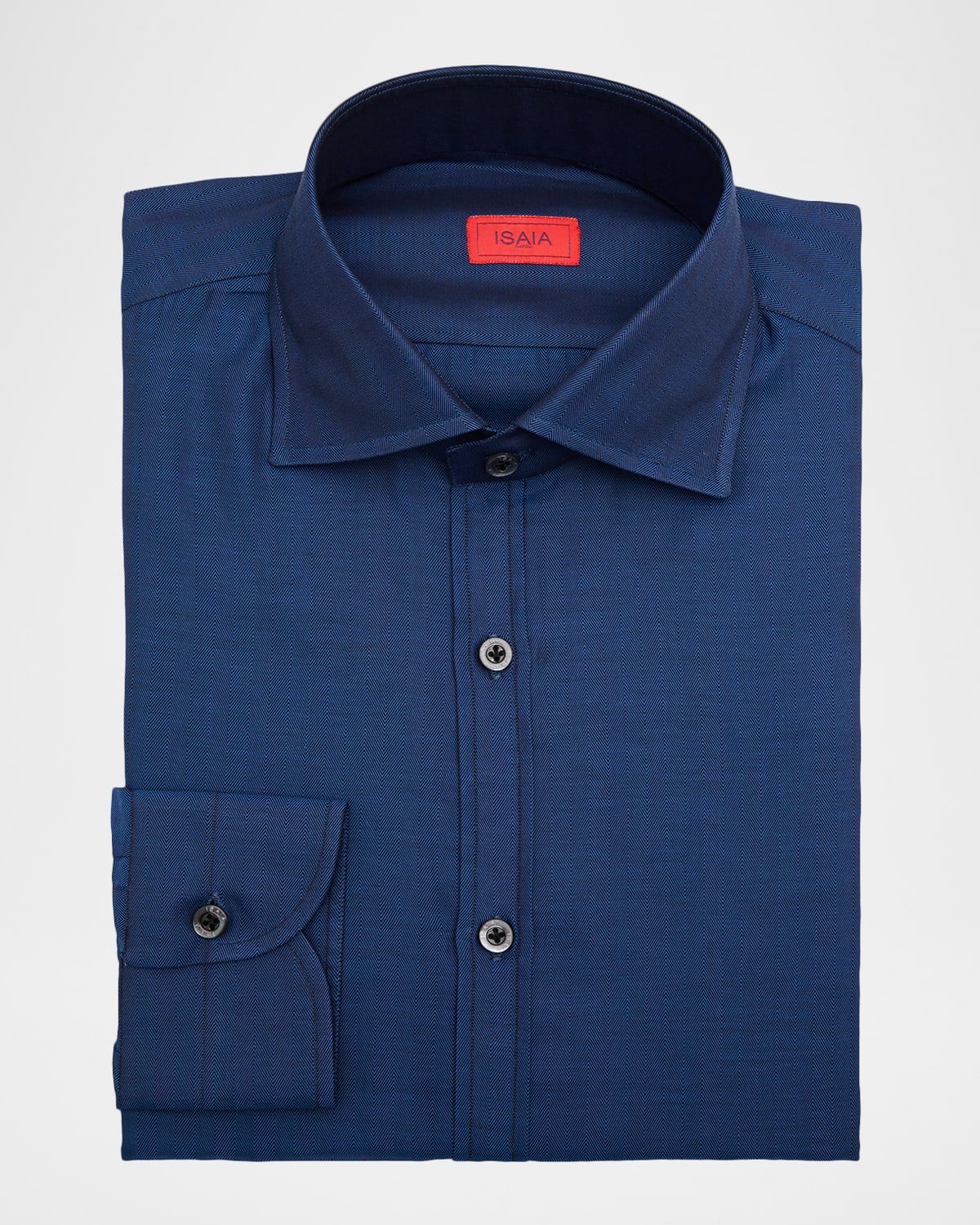 Men & apos;s Cotton Micro-Herringbone Dress Shirt