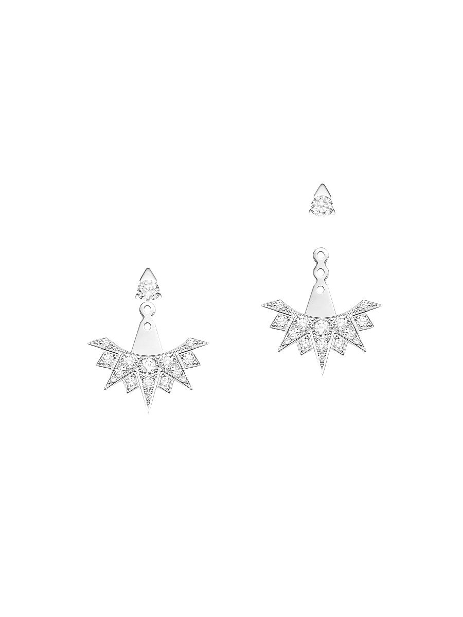 Women's Sunlight 18K White Gold & Diamond Stud & Ear Jacket Set