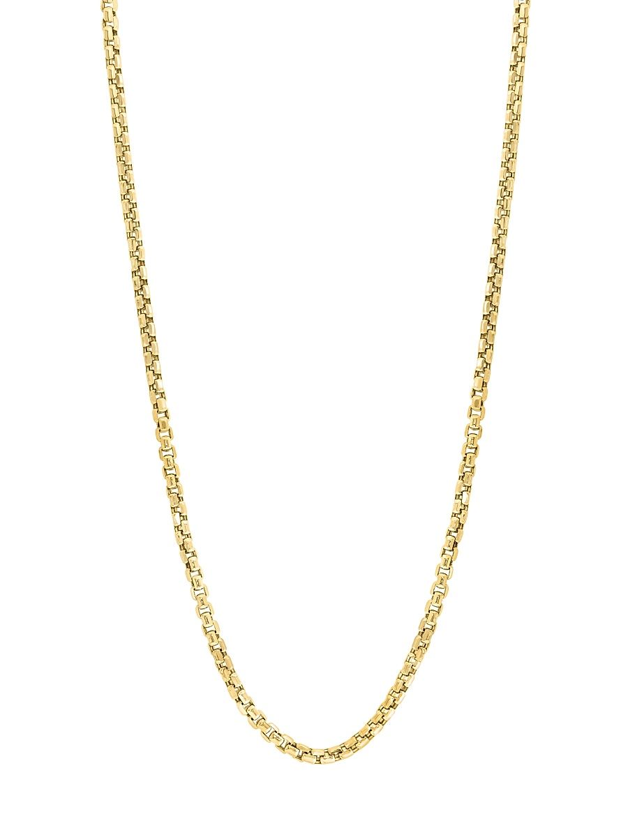 Men's 14K Yellow Gold Box-Chain Necklace - Gold