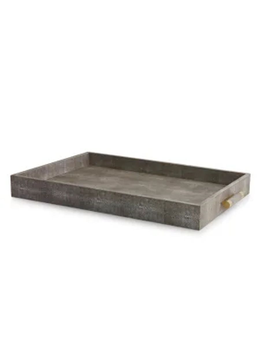 AERIN Art-Deco Butler Tray - Chocolate