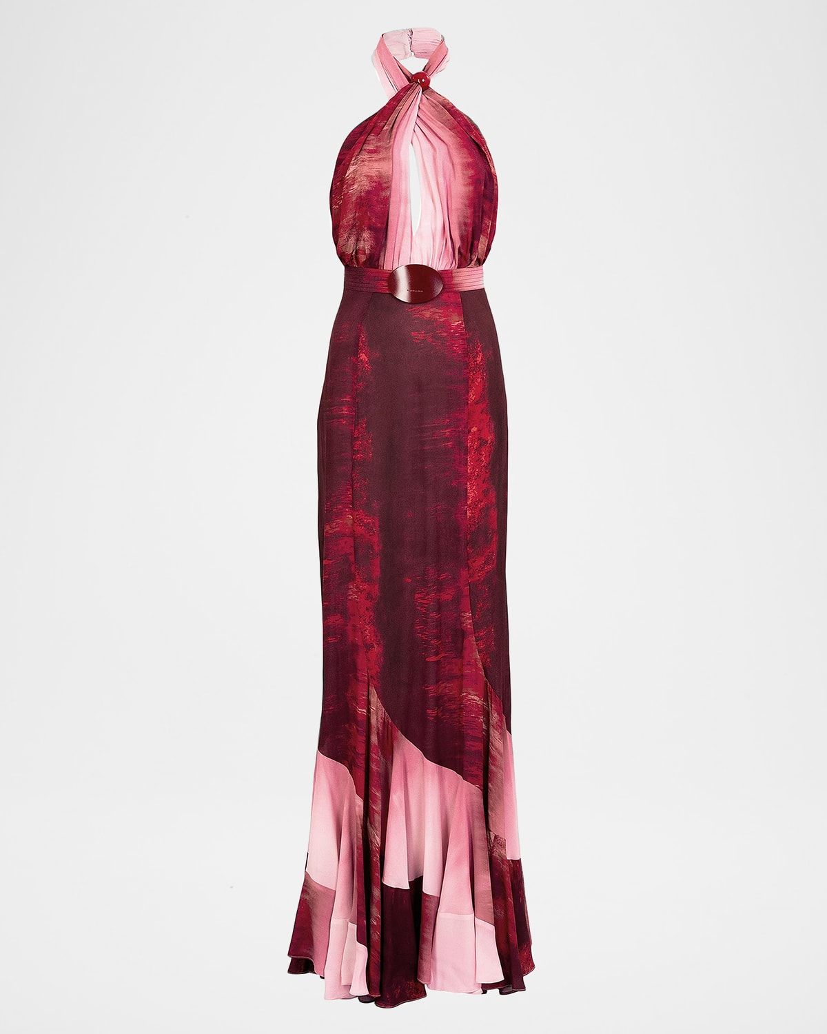 Raisa Crossover Halter Maxi Mermaid Dress