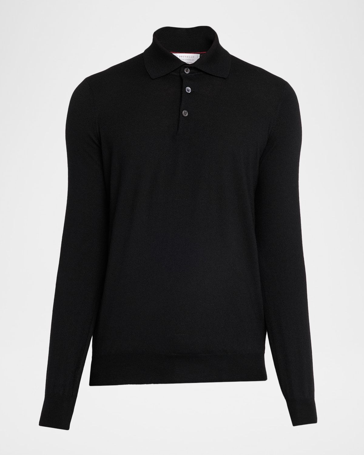 Men & apos;s Fine Gauge Wool-Cashmere Polo Shirt
