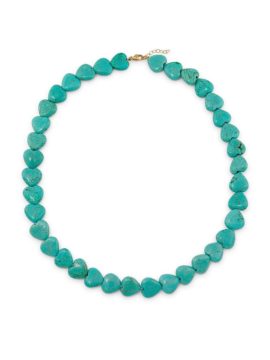 Women's Oracle Malachite Heart Necklace - Turquoise