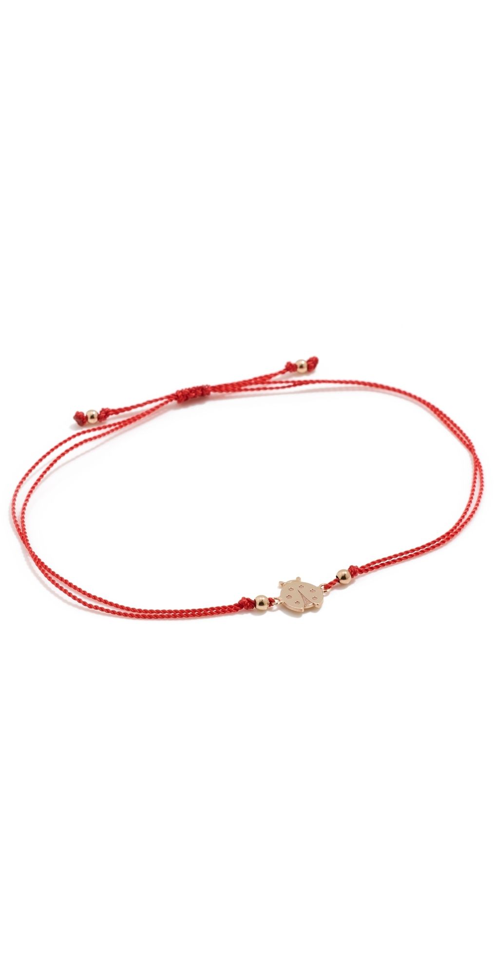 Zoe Chicco 14k Gold Ladybug Cord Bracelet 14k Yellow Gold One Size