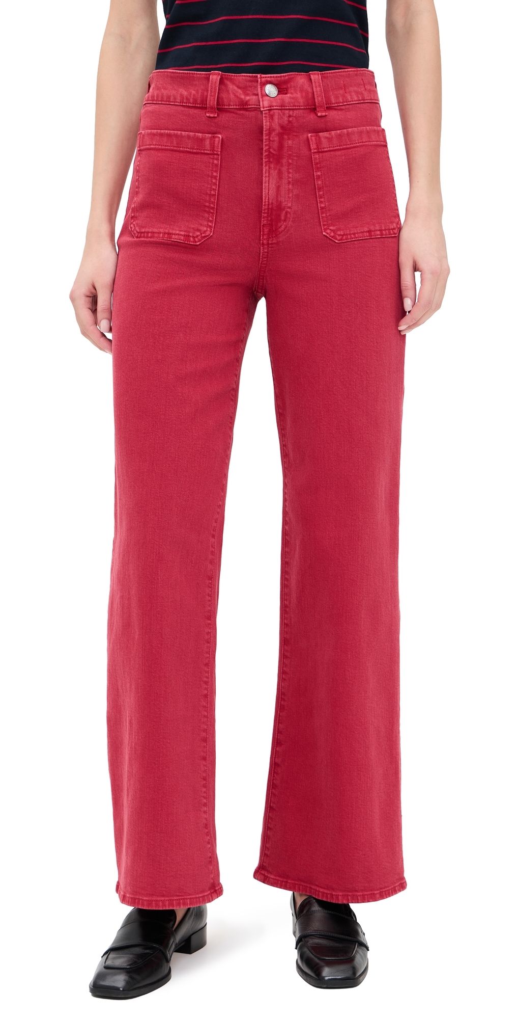 Madewell The Emmy Wide-Leg Pants Cherry 26