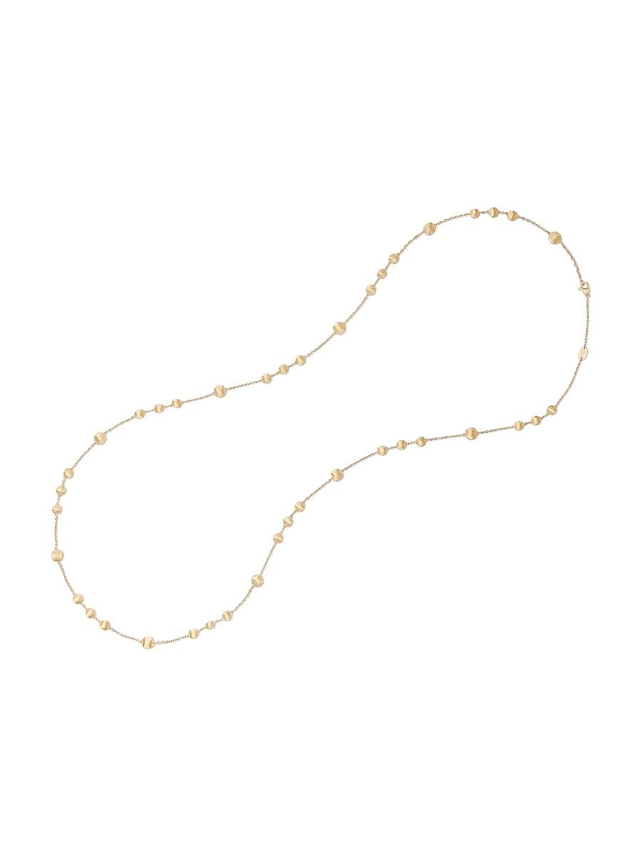 Women's Africa 18K Yellow Gold Long Beaded Necklace - Yellow Gold