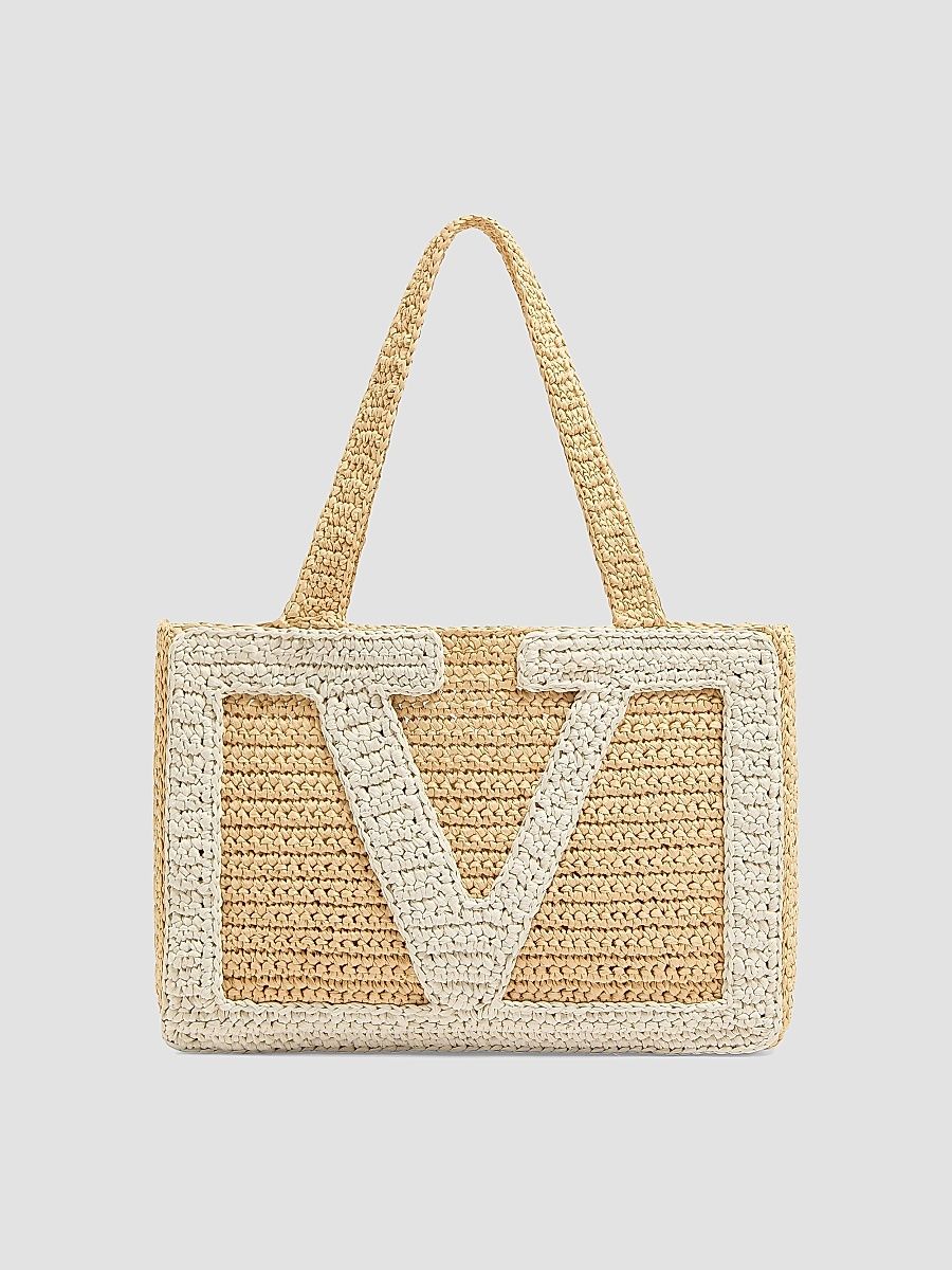 Valentino Women's Viva Superstar Medium Shopping Tote Bag - Natural Butter