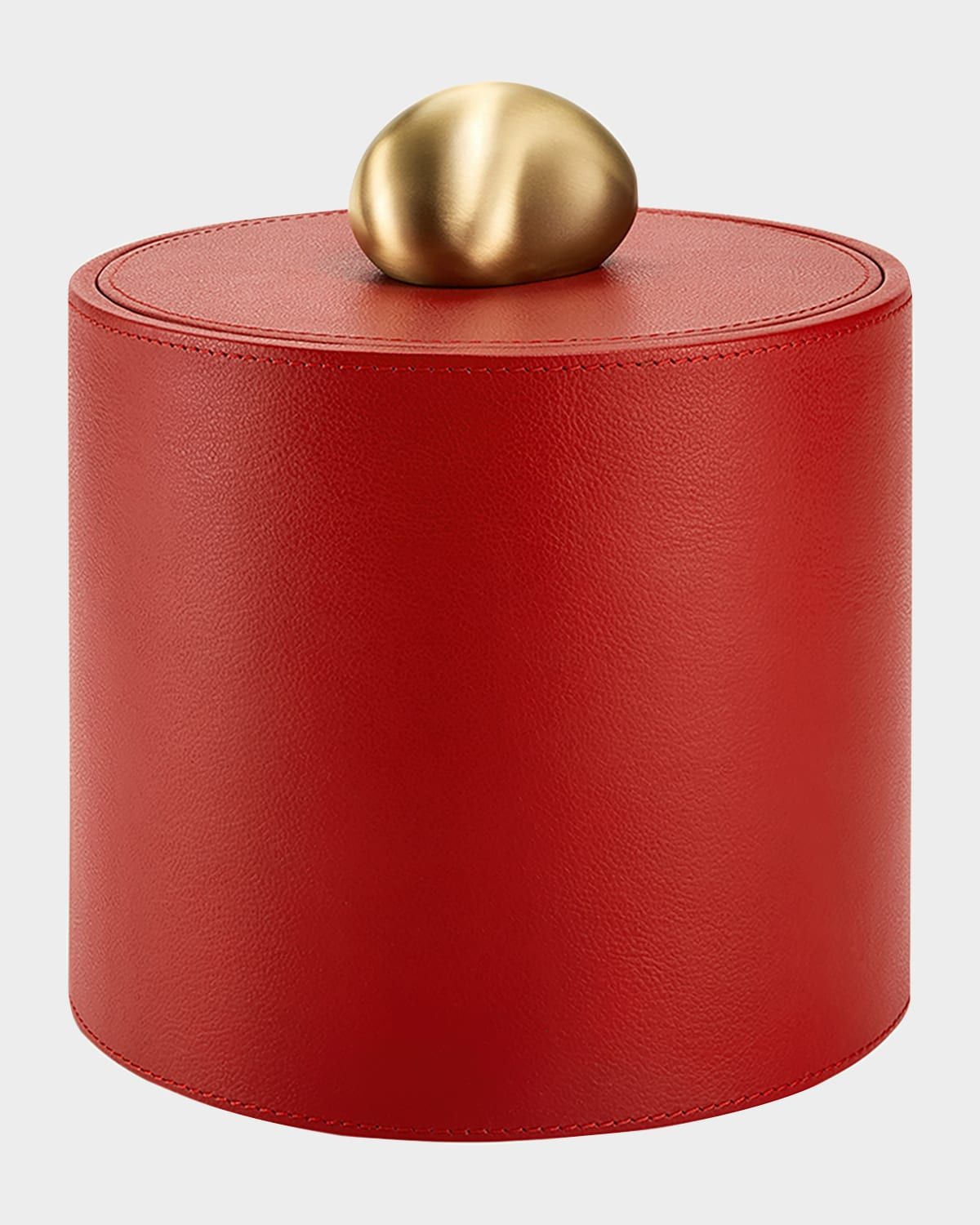 Pebble Tall Leather Trinket Box