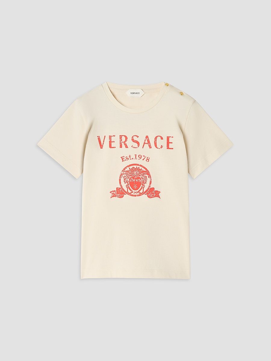 Baby Girl's & Little Girl's Varsity-Print Cotton T-Shirt - Cream - Size 3