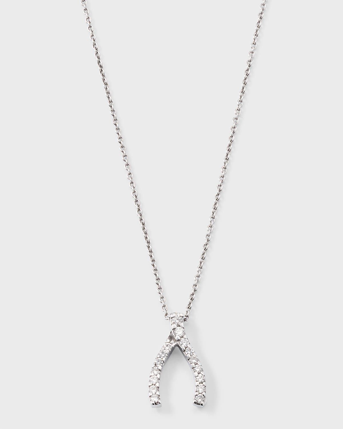 Pave Wishbone Necklace