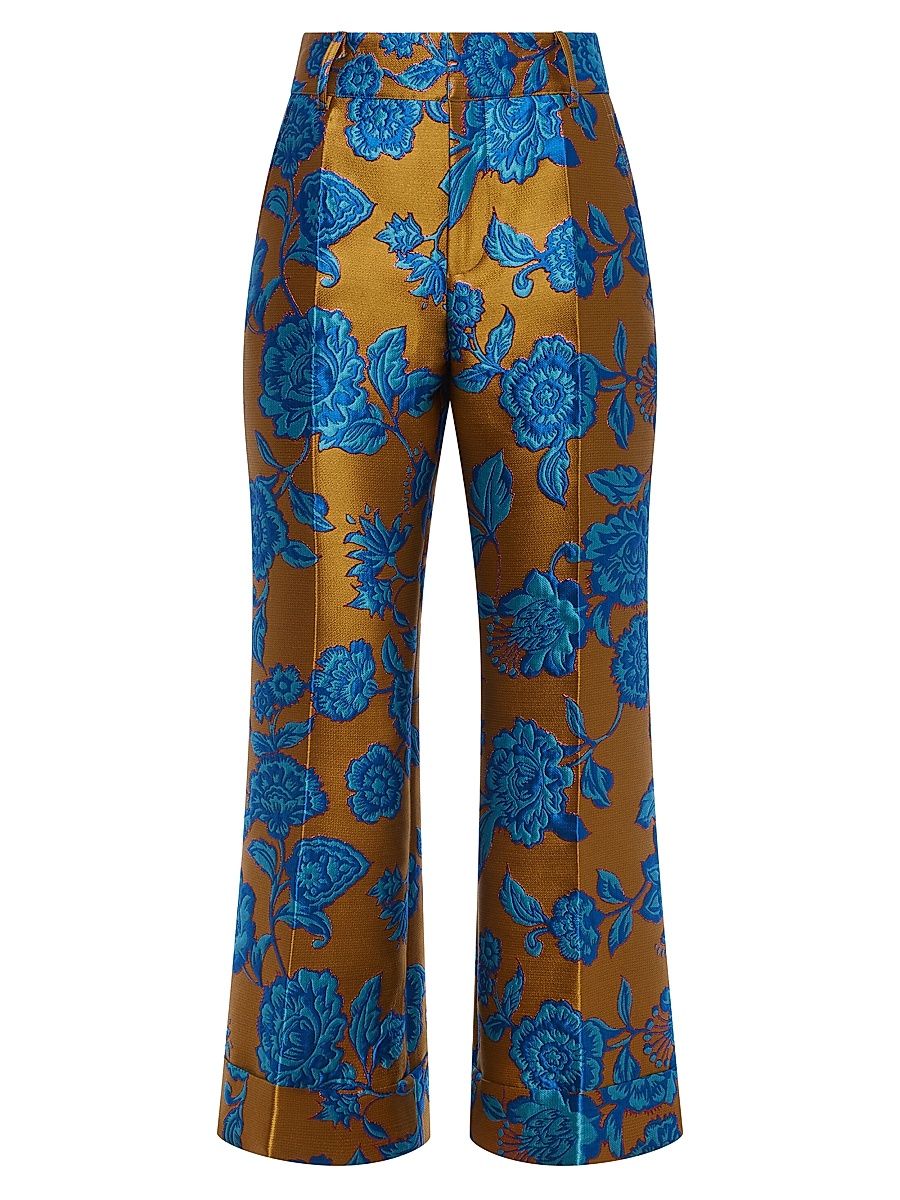 Women's Hendrix Pants - Hottie Jacquard Turquoise - Size XS