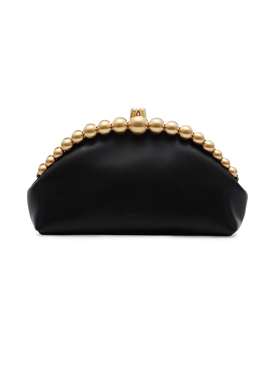 Women's Una Leather Clutch - Black
