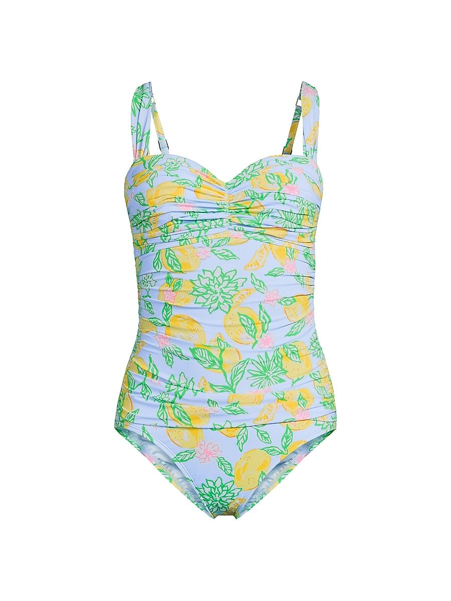 Women's Solaria Bluette Make Lemonade One-Piece Swimsuit - Bluette Make Lemonade - Size 6